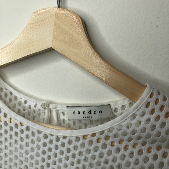 Sandro women's white peek-a-boo tank - Picture 5 of 5